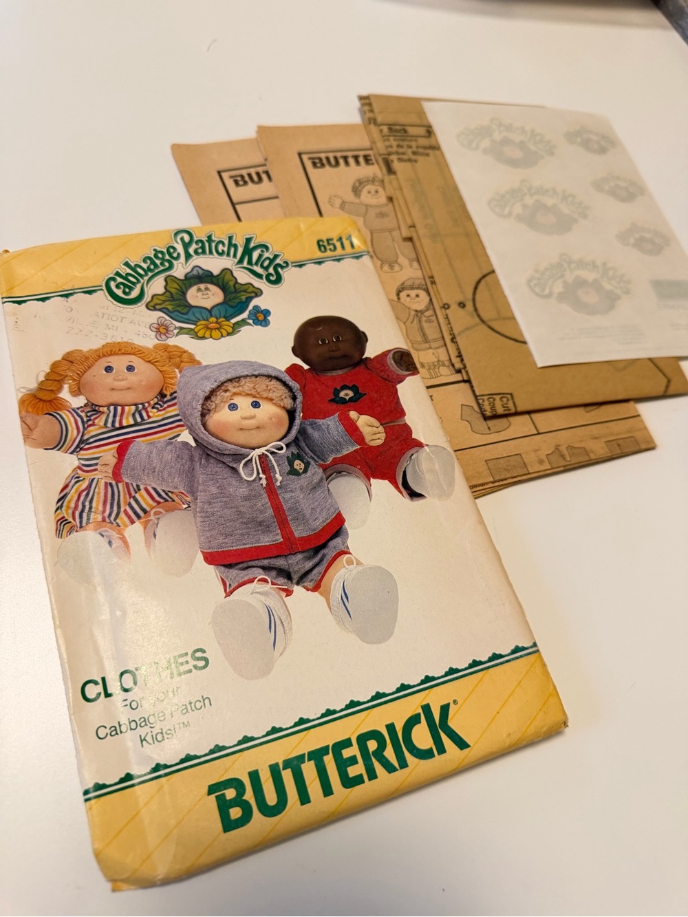 Cabbage Patch Kids 6511 Butterick Pattern Vintage 80s